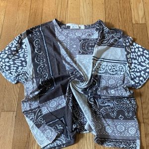 We The Free; lightweight patterned top